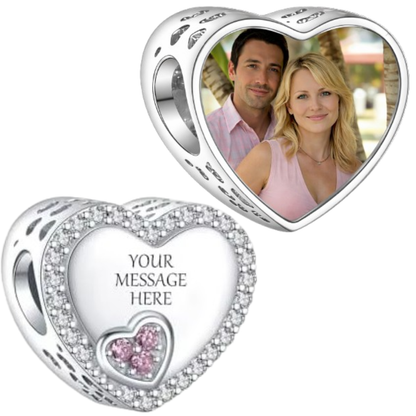 Charm Corazón con Mensaje y Cristales