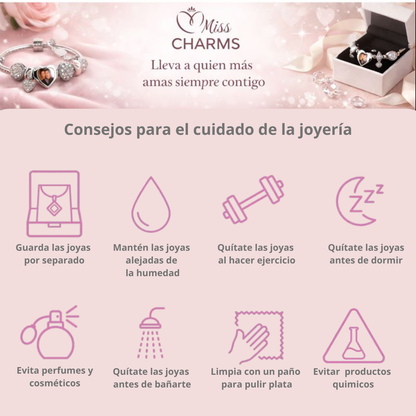 Charm Corazón con Mensaje y Cristales