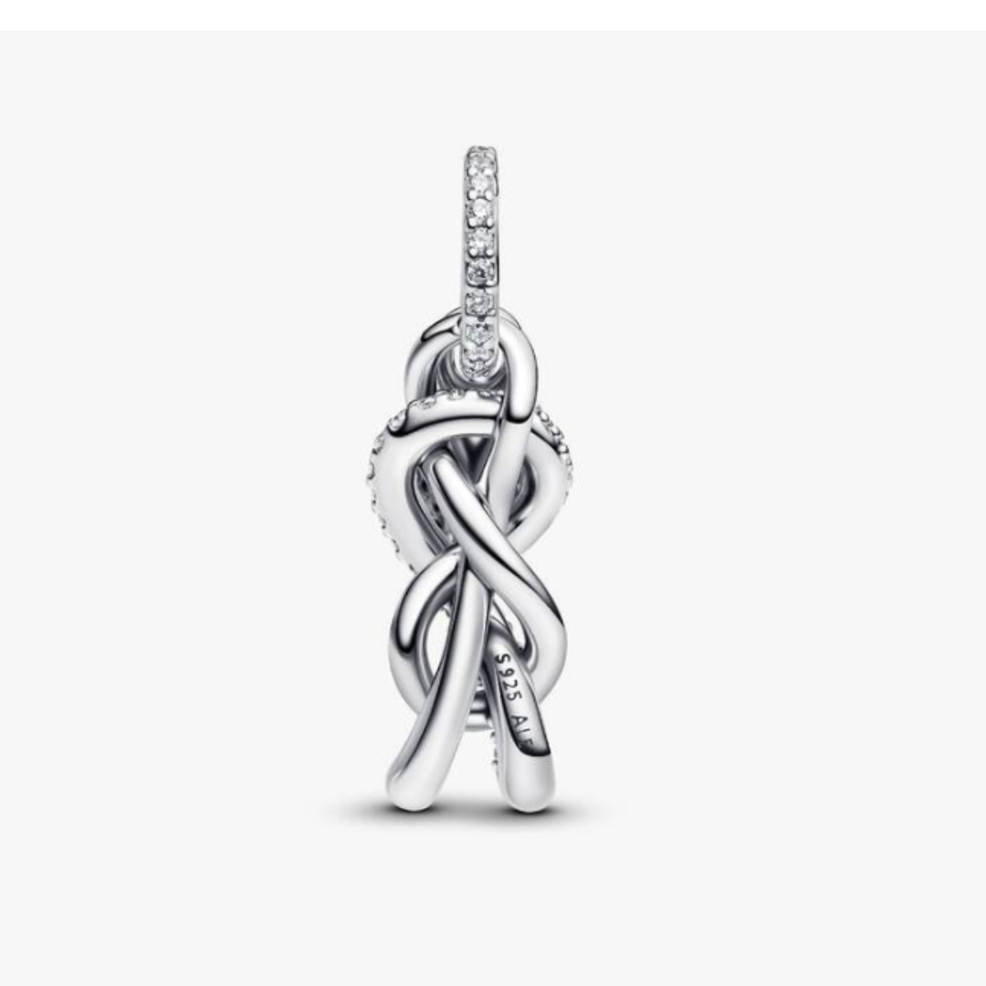 Charm Colgante Nudo Infinito en Plata de primera ley